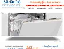 Tablet Screenshot of aesappliancerepair.com
